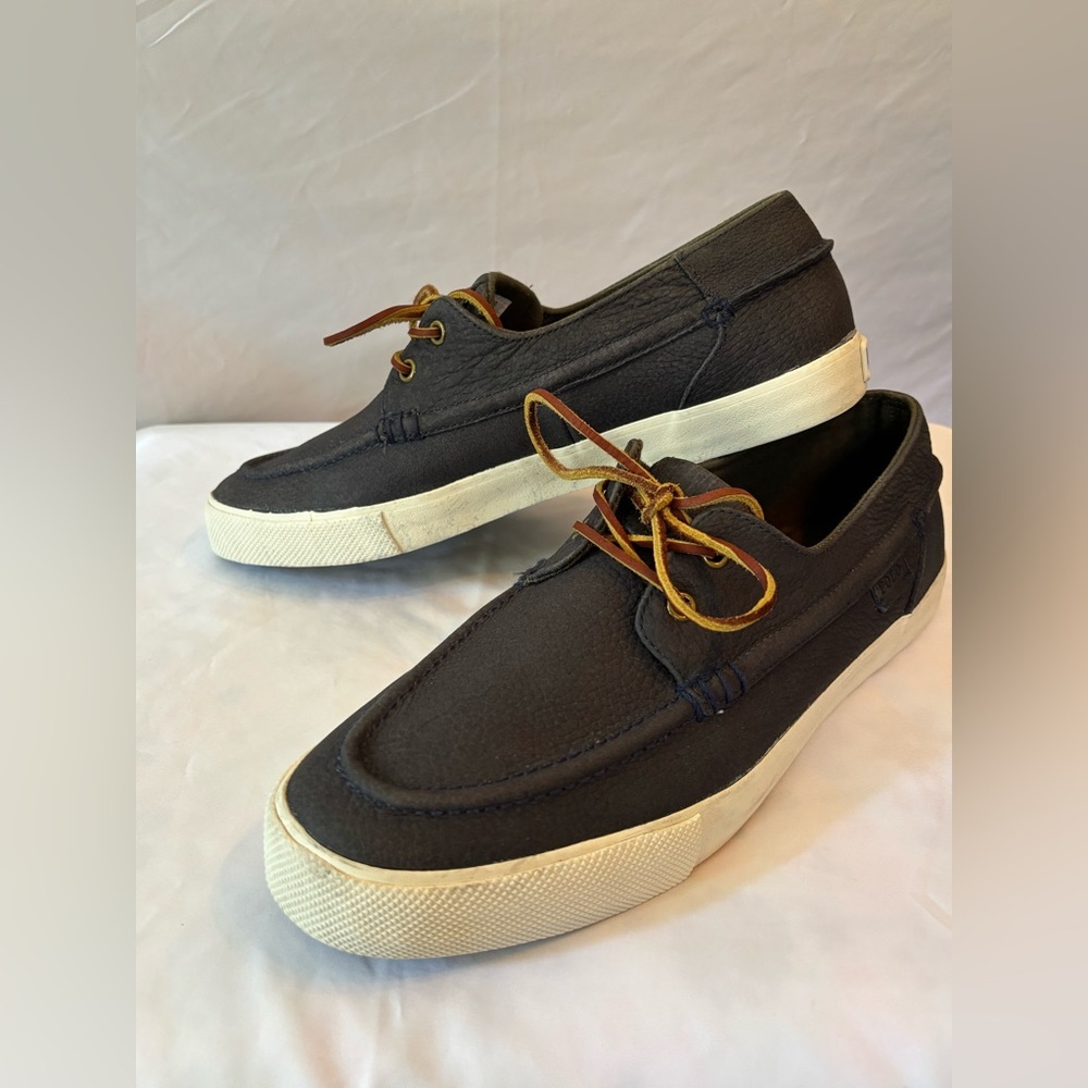 🔥 🔥 Polo Ralph Lauren Navy Boat Shoes #11D🔥 🔥Excellent condition Box #C